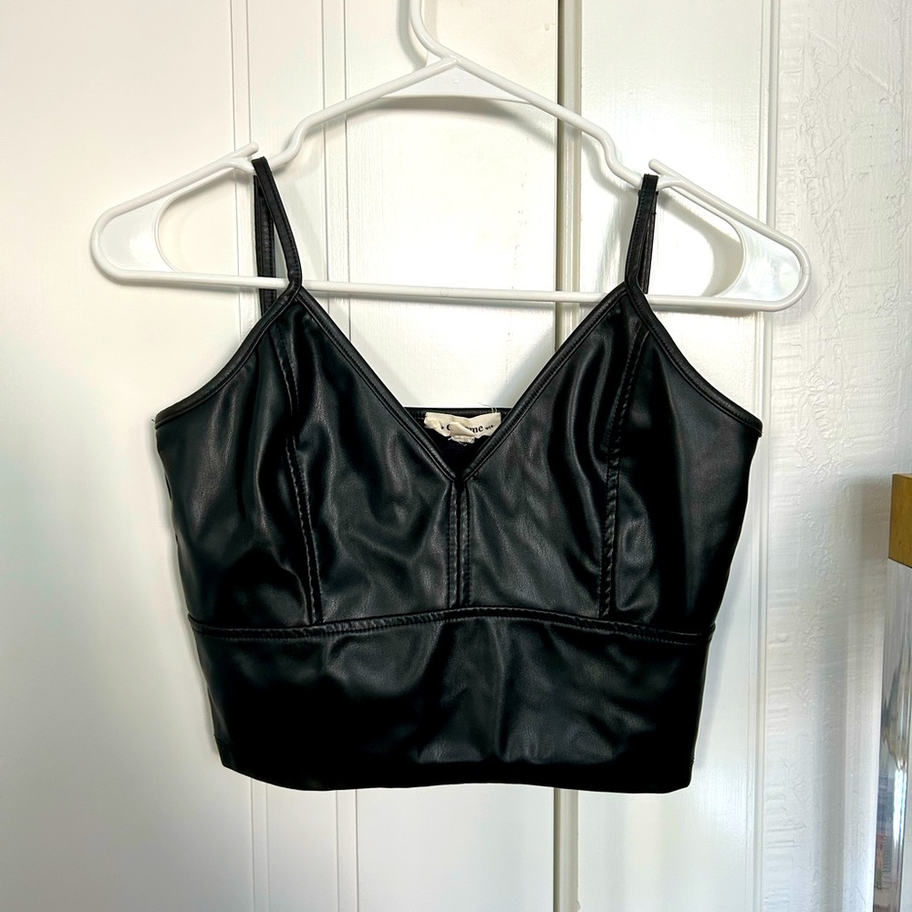 Faux Leather Tank Top